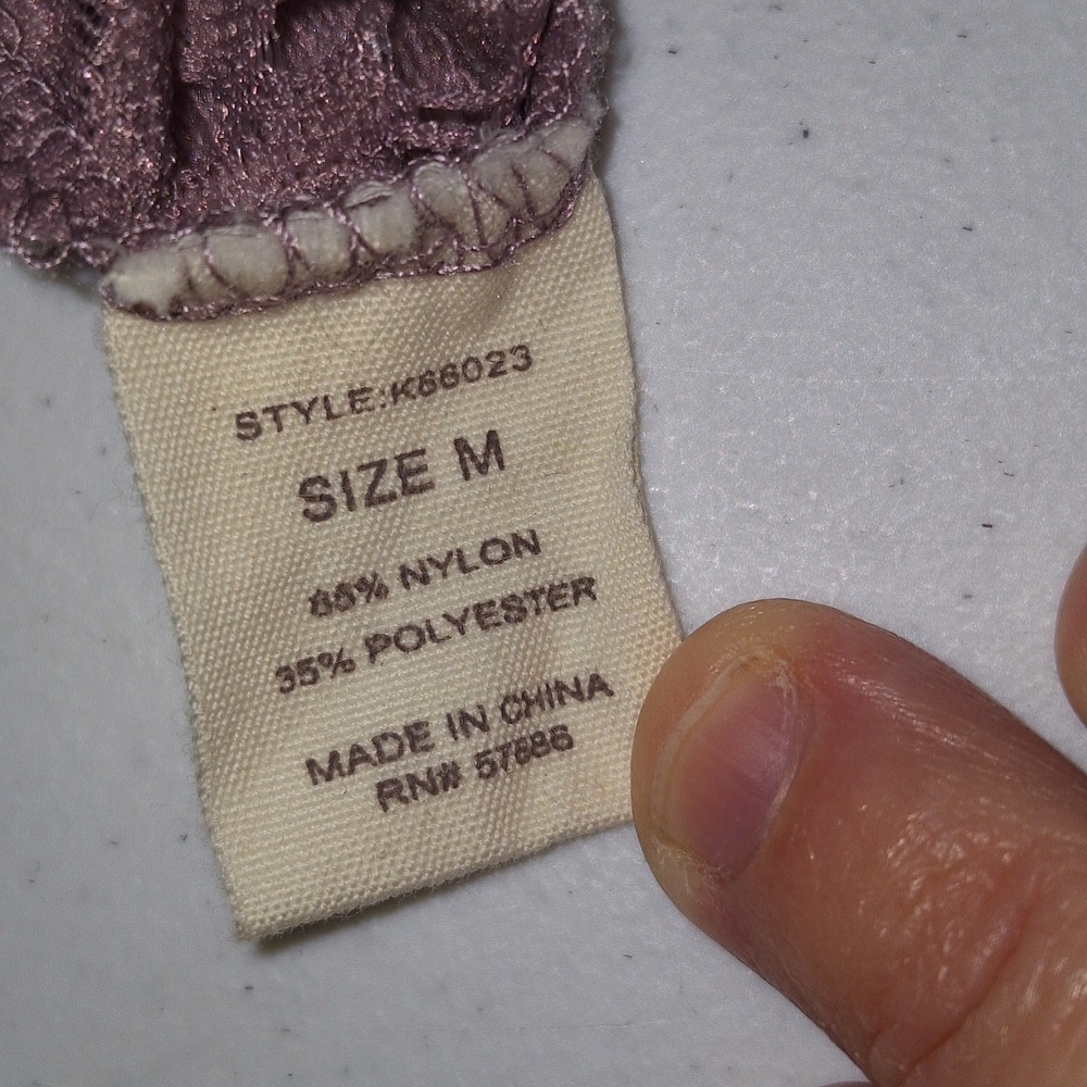 Boho Whimsigoth Floral Goth Chic Mauve Lace Open Front Cardigan Paper + Tee M - Picture 5 of 10